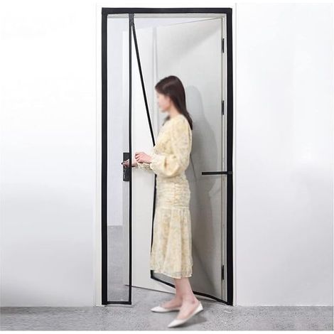Rideau de Porte Magnétique de Taille personnalisée, Moustiquaire en Fibre de Verre, Rideau de Porte anti-déchirure, ouverture latérale pour balcon, terrasse(105x205cm) (1/5)