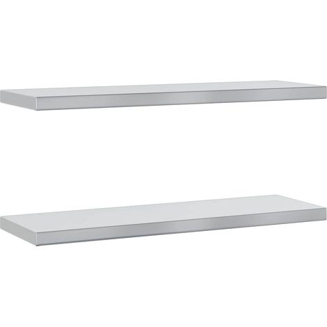 Maison Exclusive - Wandregale 2 Stk. 75x23,5 cm Silbern Edelstahl