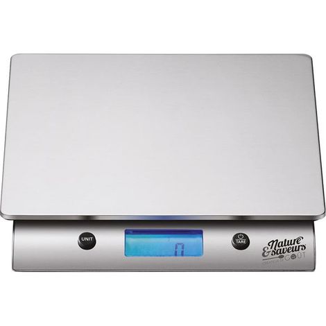 Balance de cuisine électronique 10kg - 1g gris - Nature&saveurs - NS-BAL.10KG (1/2)
