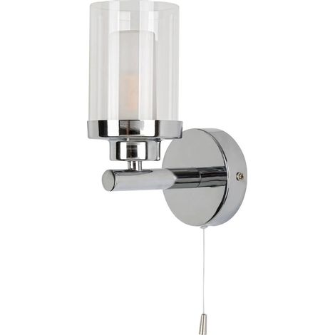 Applique salle de bain Aviva G9 chromée avec tirette (1/4)