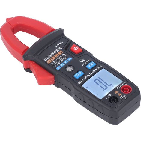 Digitales Stromzangen-Multimeter aus rotem ABS-Kunststoff mit intelligenter Sprachausgabe für Stromkreise (1/5)