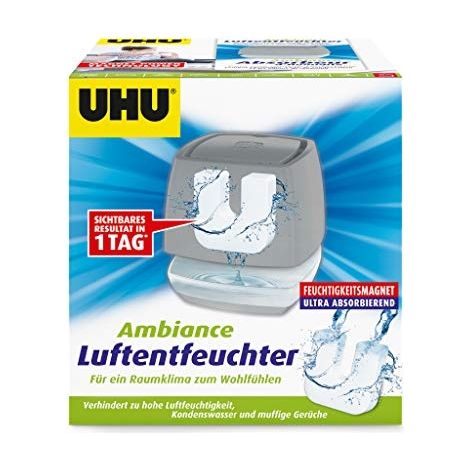 Déshumidificateur uhu ambiance rechargeable 450g 18x18x19cm