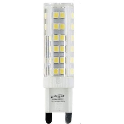 Lampadina led g9 6watt smd luce fredda 6500k per lampadari applique