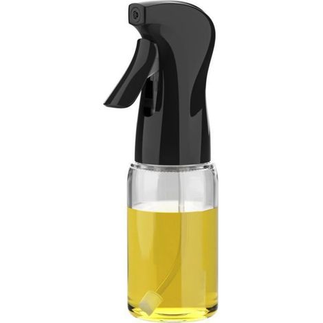 Pulvérisateur d’Huile en Verre Distributeur pour Friteuse à Air Cuisine Salades Vinaigre et Accessoires de Cuisine Noir (1/5)