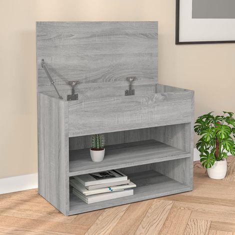 Banc à chaussures,Meuble d’entrée,Banc d'entrée Sonoma gris 60x30x45 cm Bois d'ingénierie VDVM103665 MaisonChic (1/5)