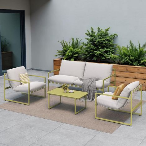 Grand patio Gartenmöbel Set 4-Sitzer mit Kissen, Rope Lounge Set 2-Sitzer (1/5)