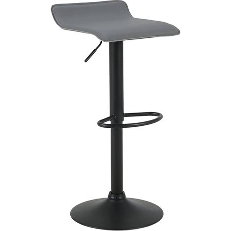 WOLTU Barhocker Barstuhl Tresenhocker Bistrohocker Designer Hocker, höhenverstellbar drehbar, Kunstleder Stahl, Grau (1/5)
