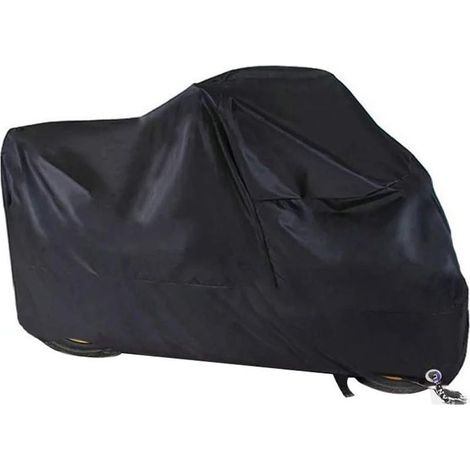 Housse de moto, bâche anti-poussière imperméable 190T pour moto avec trous de verrouillage (265 105 125 cm)-Fei Yu (1/4)