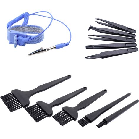 Quadrios  ESD-Handgelenkband Blau  Druckknopf 10 mm