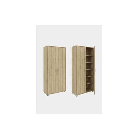 Mobile Armadio salvaspazio 2 ante arredo casa moderno 78x35x170H - COLORE: MARRONE