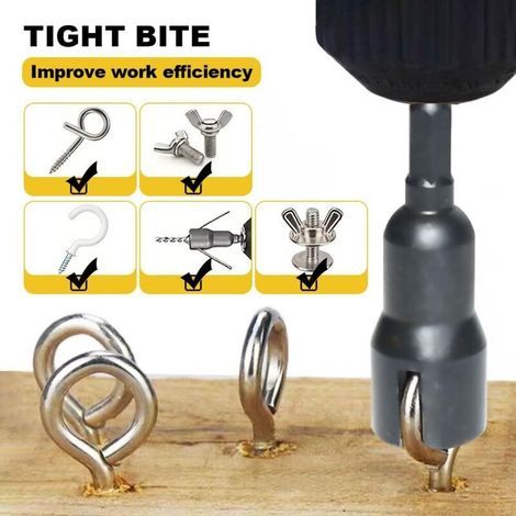 1/4" Hex Shank Wing Nut Electric Screwdriver Drill Bit Set, Wing Nut Socket for Panels, Screws and Bolts (1/5)