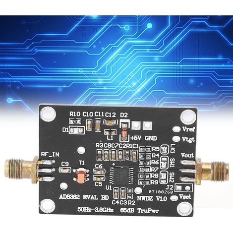 Le module AD8362 dispose d'une plage de détection RMS de 50 Hz à 3,8 GHz, d'une sortie linéaire de 65 dB et d'une sortie linéaire de 3,3 à 5 V. (1/5)