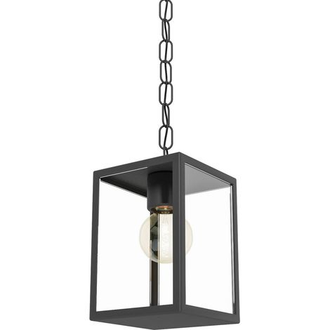 Plafoniera Esterno Contemporaneo Alamonte 1 Acciaio Nero 1 Luce E27 (1/3)