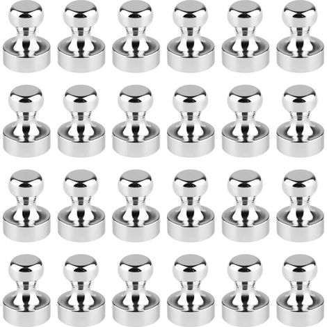 24 starke Magnete, Kühlschrankmagnete, Neodym-Magnete, Magnete für Magnettafeln, kleine, starke Magnete (1/4)