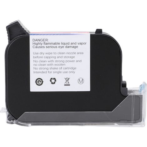 Irovami Cartouche d'encre solvant à séchage rapide noire 42 ml 12,7 mm de remplacement pour mini imprimante jet d'encre portable (1/5)