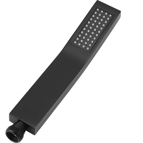 Cabezal de ducha desmontable para el baño – negro mate, latón cromado – G1/2" con cabezal de ducha de alto rendimiento – ecológico y fácil de instalar (1/5)