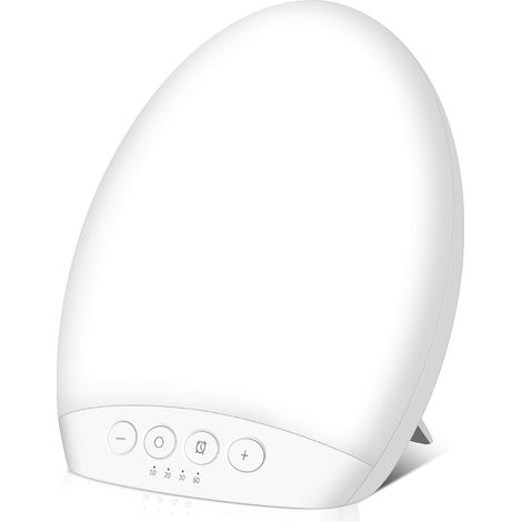 GROOFOO Lampe lumière du jour 10000 lux,lampe de luminothérapie à 4 minuteries avec fonction de mémoire contre la dépression,3 couleurs de lumière intensité lumineuse de la douche réglable,lumière du (1/5)