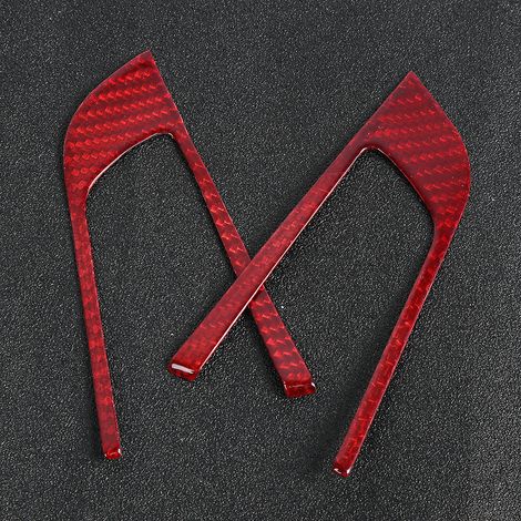 2 pièces - Garniture intérieure de bouton de volant en fibre de carbone - Compatible avec Alfa Romeo Giulia/Stelvio 17-19 (1/5)