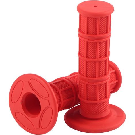 1 pair of handles of handlebar of motorcycle universal in Silicone, 22/25mm, 7/8 inches, new red (1/5)