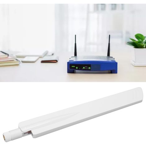 Antenne omnidirectionnelle à tige plate en caoutchouc JB-4G-015 à gain élevé de 8 dBi pour routeur GSM 3G DTU, compatible avec tous les modules de réseau (blanche) (1/5)