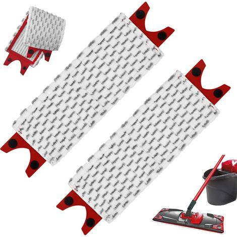 Lot de 2 Replacement Microfibre Pad, Têtes de Balai Plates en Microfibre pour Vileda Ultramax 2 en 1 Spray Remplacer, Recharges en Microfibre pour Bbalai Domestique (1/5)