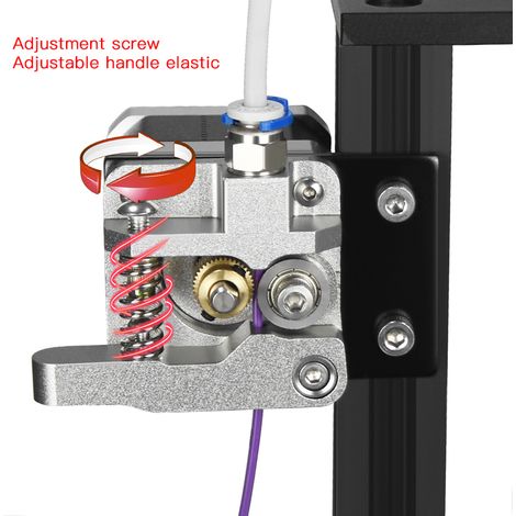 Extrudeuse entièrement métallique CR-10 améliorée, bloc MK8 en aluminium, main droite pour Filament 1.75mm Ender-3/Ender-3 PRO/CR-10/CR-10S PRO/Bluer, imprimante 3D (1/5)