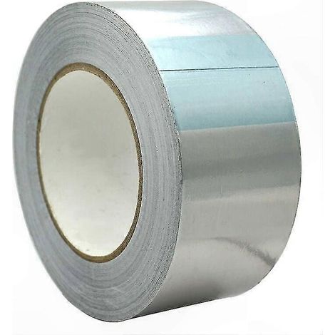 Ruban adhésif aluminium argenté pour étanchéité, rouleau de 20 mètres, largeur 5 cm, scellement résistant (1/5)