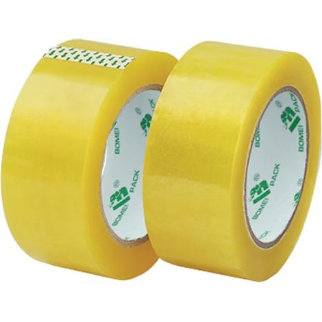 rouleaux de ruban d'emballage x pour déménagement bureau et stockage 45 mm 60 m Jaune (1/4)