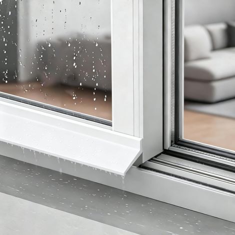Selbstklebendes Gummidichtungsband für Türen und Fenster – Flexibles Material, kann auf die gewünschte Größe zugeschnitten werden (Weiß, 5,5 x 300 cm) (1/4)