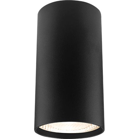 Plafonnier alu rond GU10 35W noir – Installation simple en saillie – Indice de protection IP20 – Économie d'énergie A++ – Braytron