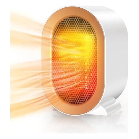 NALOOKAMIC Chauffage d'appoint, Radiateur Electrique 800/1200W, Mini Chauffage Soufflant Ceramique, Protection Contre Surchauffe & Anti-Basculement, 2 Modes de Chauffage, Salle de Bain Maison Bureau
