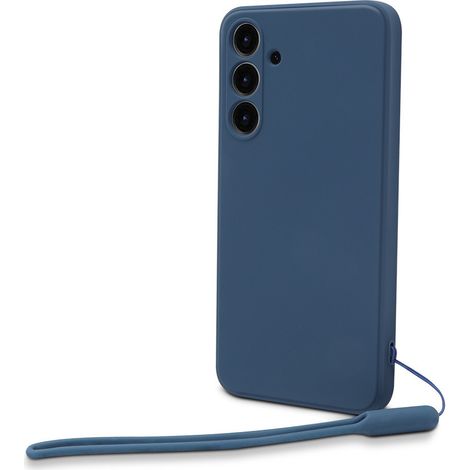 Coque semi-rigide avec dragonne amovible pour Samsung Galaxy S23 FE - Bleu gris (1/3)
