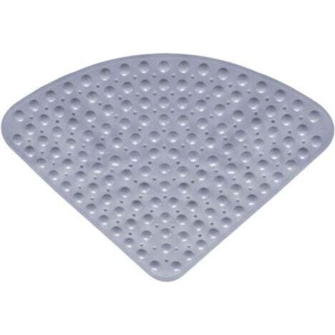 54x54cm, Sector Corner Rubber Shower Mat, Non-Slip Bath Mat, Quadrant Antibacterial Mat with Suction Cups for Shower or Bathtub