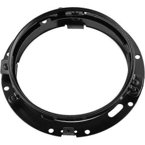 Support de fixation pour phare de 7 pouces, anneau de finition galvanisé noir, pour moto