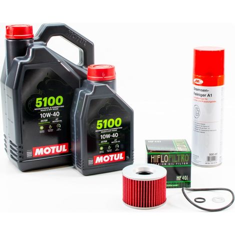 Kit Entretien Vidange pour KAWASAKI ZEPHYR 1100 de 1992 à 1996 - MOTUL 5100 10W40 5L