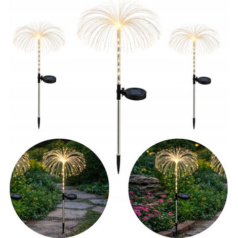 Dekorative, quallenförmige Solar-Gartenleuchte, warmweißes LED-Licht