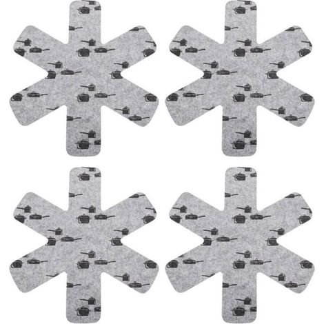 Lot de 4 dessous de verre de protection résistants à la chaleur pour casseroles et poêles dans la cuisine