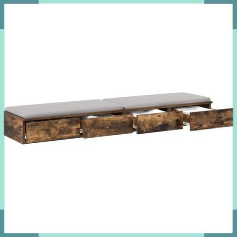 866975 Tiroirs de lit avec tiroir Chêne fumé 160 x 36,5 x 16,5 cm (1/5)