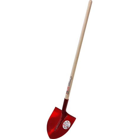 Taliaplast – Pelle ronde 27cm en aluminium Ergal trempé – Manche plume en peuplier 130cm – Poids léger 1,1kg – Haut épaulé pour protection chaussures