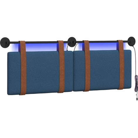 Maison Exclusive - Hängendes Kopfteil Mit LED Licht Blau Antikes (1/5)