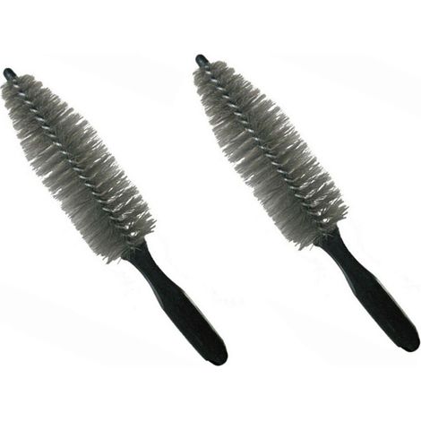 Cepillo de limpieza de llantas de coche, cepillo de limpieza de neumáticos de coche, cepillo de microfibra para llantas de bicicleta, 2 uds. (1/4)