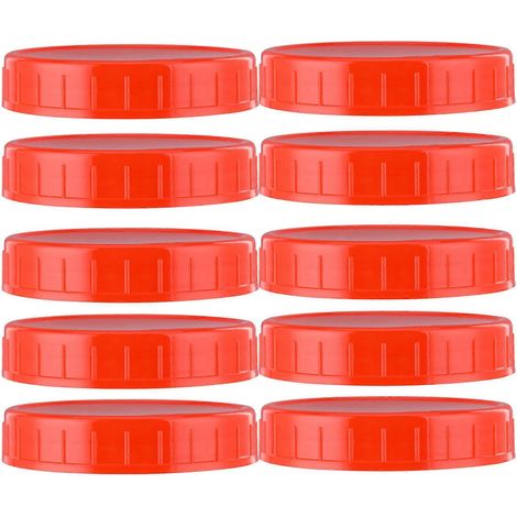 Lot de 20 couvercles pour bocaux en plastique PP à large ouverture (70 mm) pour la conservation des aliments secs et liquides. (1/5)