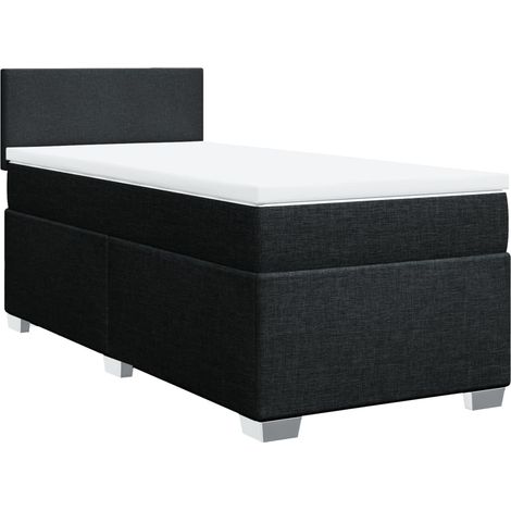 Maison Exclusive - Giroletto a Molle con Materasso Nero 90x200 cm in Tessuto