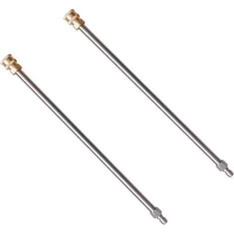 Lot de 2 Rallonge Nettoyeur Haute Pression,Outils de Nettoyage Lance Rechange pour Nttoyeur Haute Pression, Pistolet, Machine de Nettoyage avec Connexion Rapide 1/4