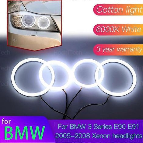 Angel Eyes Kit 6000L Baumwollweiß Halo Ringlicht für BMW 3er E90 E91 2005 2006 2007 2008 Xenon-Scheinwerfer