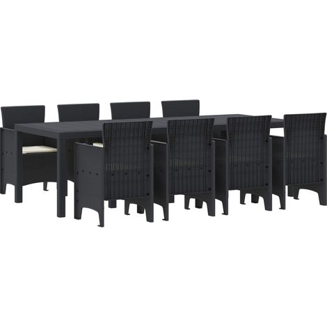 Maison Exclusive - Set da Pranzo per Giardino 9 pz Antracite Polipropilene (1/5)
