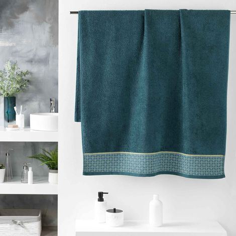 Serviette de toilette 90 x 150 cm Art-Chic Beline bleu