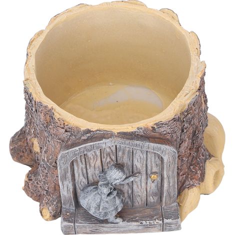 Pot de fleur en résine fille porte style, trou de drainage, stable, durable, jardinière succulente pour cactus plante intérieur (1/5)