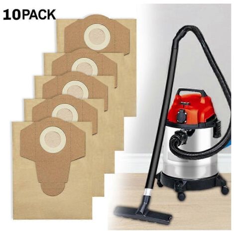 NALOOKAMIC Lot de 10 sacs à poussière et eau de 20 L pour aspirateur Einhell BT-VC 1250S (accessoires inclus).