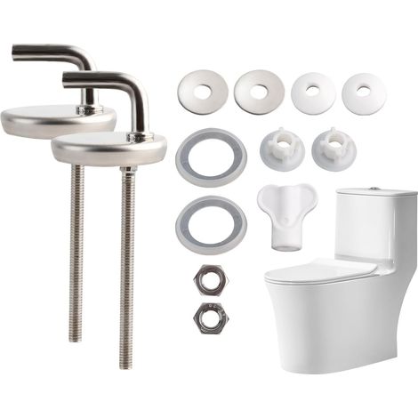 INHHUB Toilettensitzscharniere aus Edelstahl, 2 Stück, wandmontierte Toilettensitzscharniere aus Edelstahl, Toilettensitz-Ersatzscharniere fürs Büro